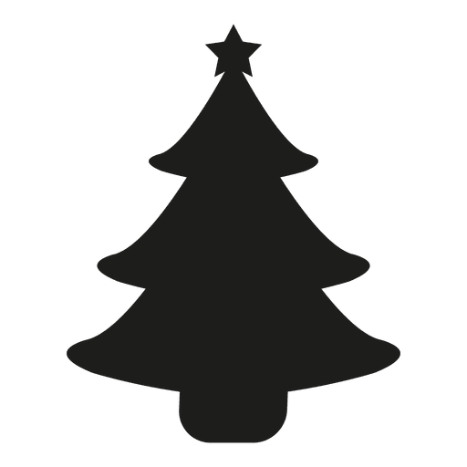 512x512 Christmas Tree Silhouette Png Vector, Clipart