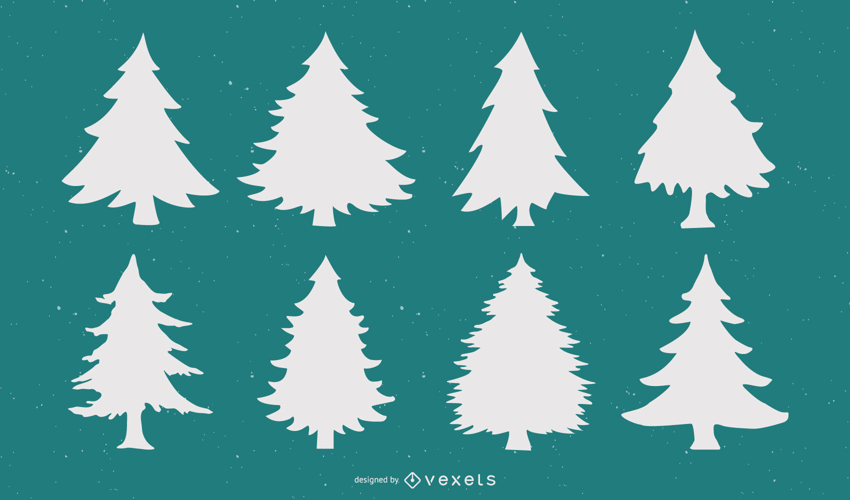 1700x1000 Christmas Tree Silhouette Vector Set