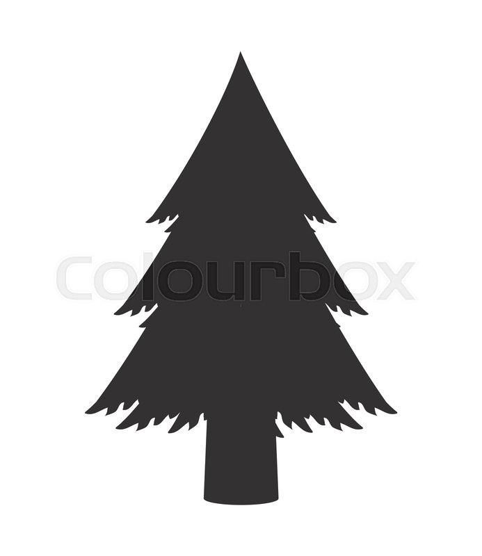 693x800 Flat Design Christmas Tree Silhouette Stock Vector Colourbox