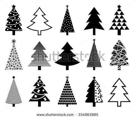 Christmas Tree Outline Vector at Vectorified.com | Collection of ...