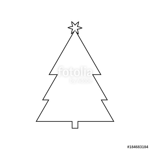 Christmas Tree Outline Vector at Vectorified.com | Collection of ...