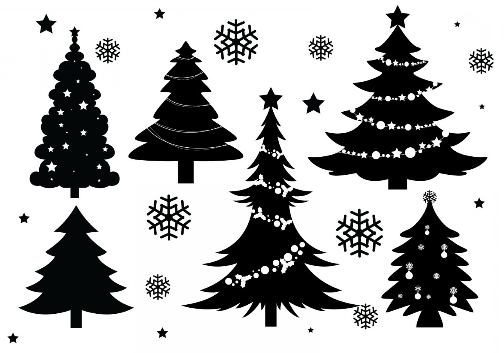 Christmas Tree Outline Vector at Vectorified.com | Collection of