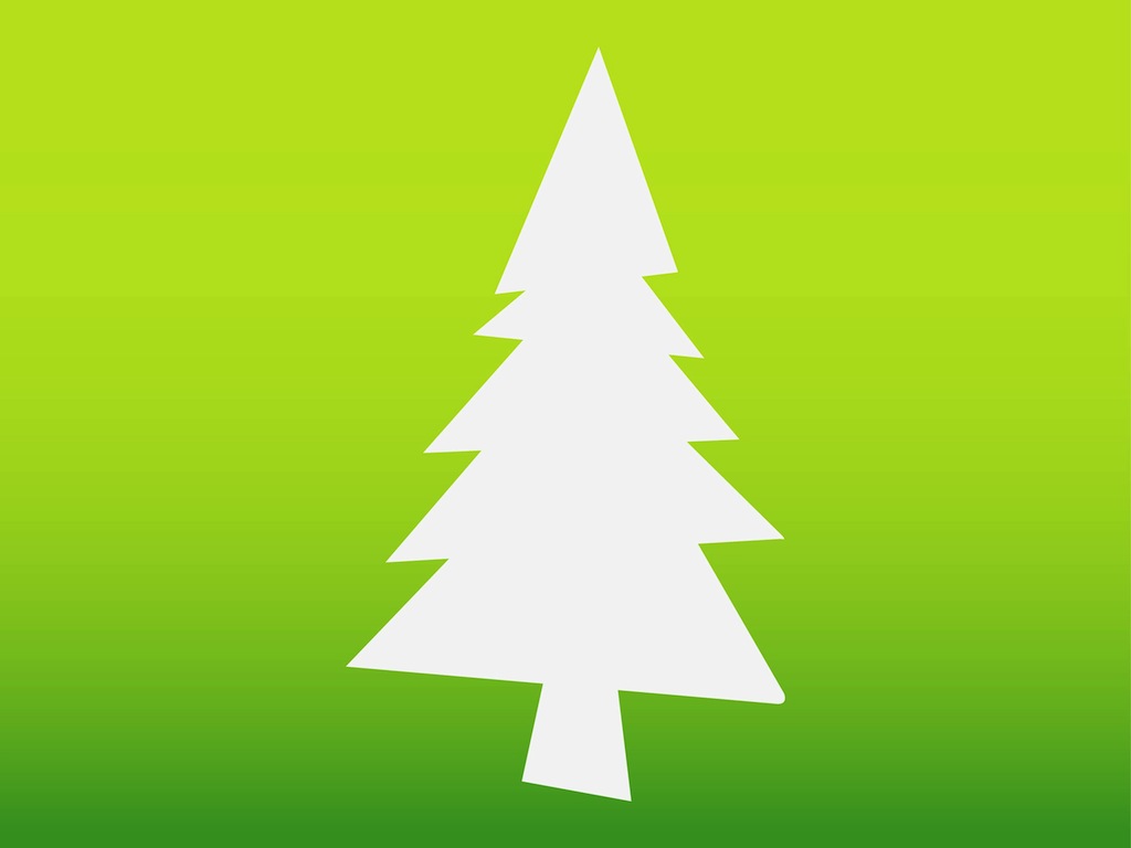 1024x768 Christmas Tree Silhouette Vector Art Graphics
