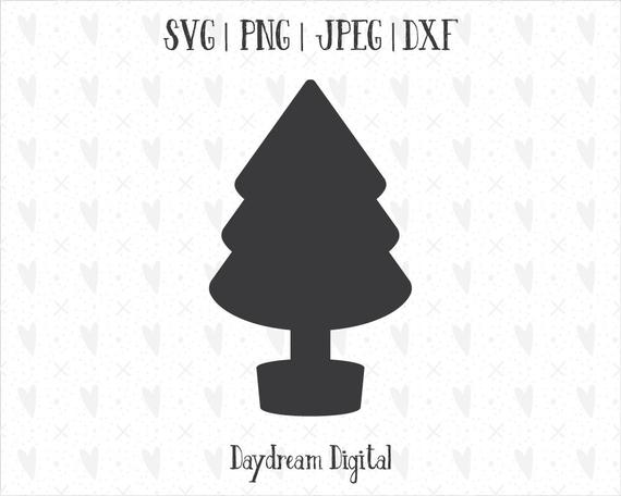 570x456 Christmas Tree Silhouette Yuletide Pine Tree Evergreen Etsy