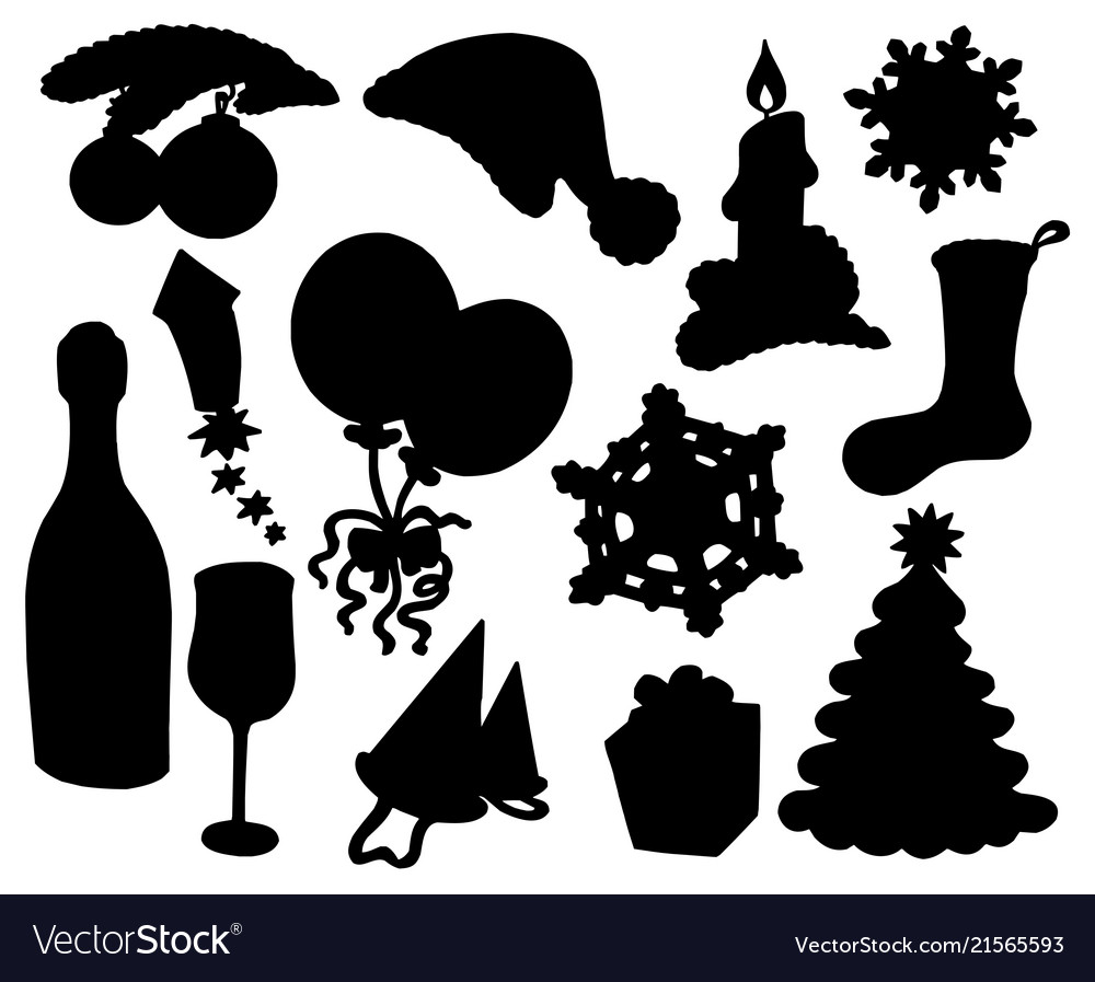 1000x897 Huge Collection Of 'christmas Silhouette Vector' Download More