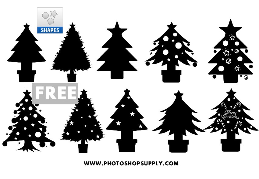 850x590 Christmas Tree Template Shapes