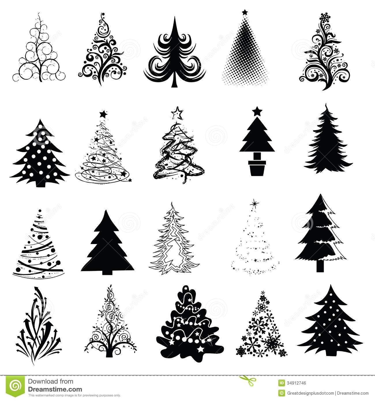 modern christmas tree graphic