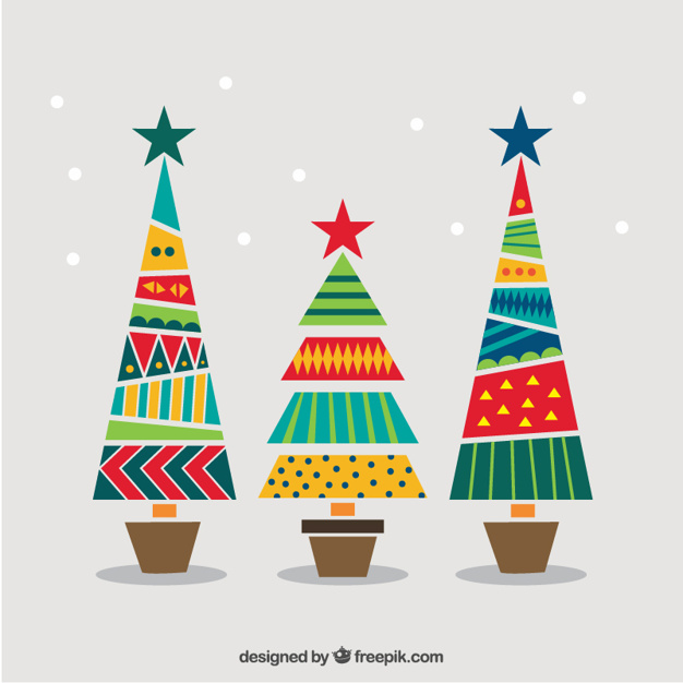 Geometric And Colorful Christmas Trees Vector Free Download 626x626 Geometric And Colorful Christmas Trees Vector Free Download