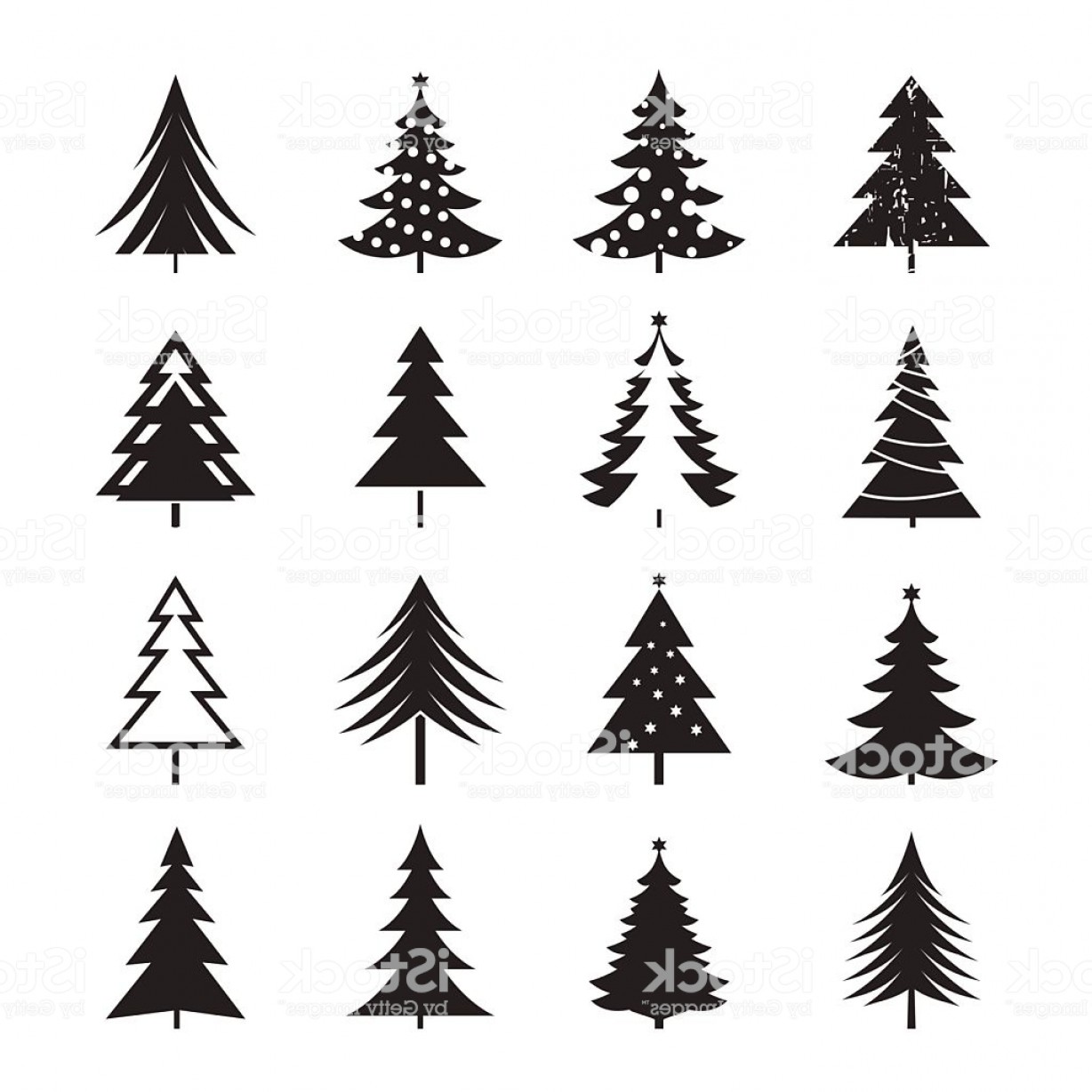 1228x1228 Christmas Tree Vector Illustration Catchsplace