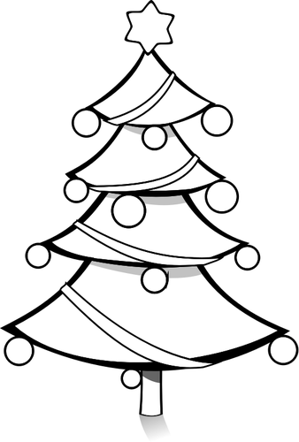 Christmas Tree Vector Black And White at Vectorified.com | Collection ...