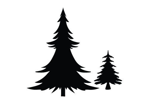 500x350 Huge Collection Of 'christmas Tree Silhouette Vector' Download