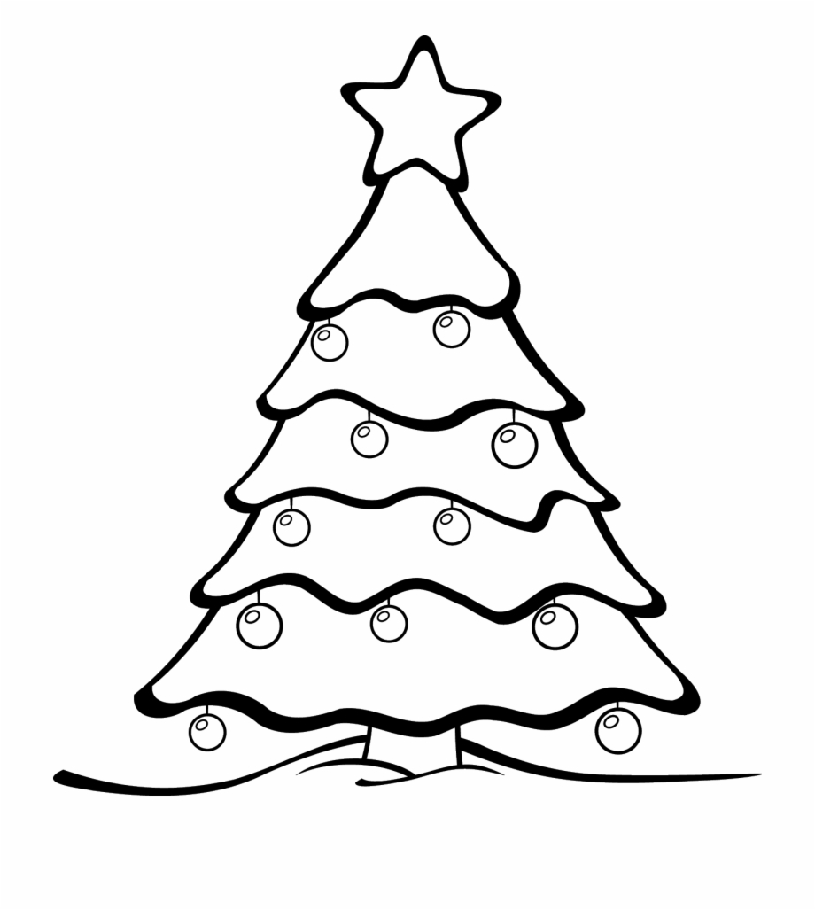 Christmas Tree Vector Black And White at Vectorified.com | Collection ...