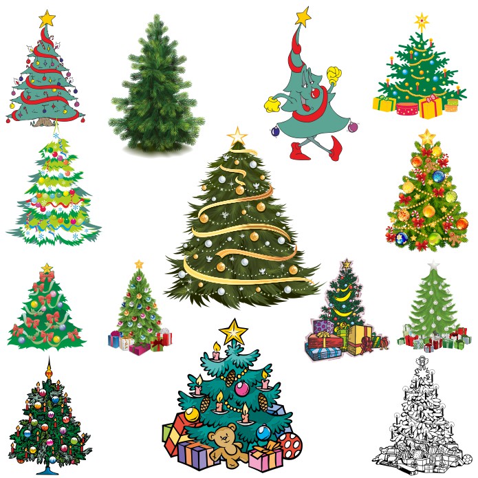 695x695 Christmas Tree Vector Download Free Vector Images Cdr