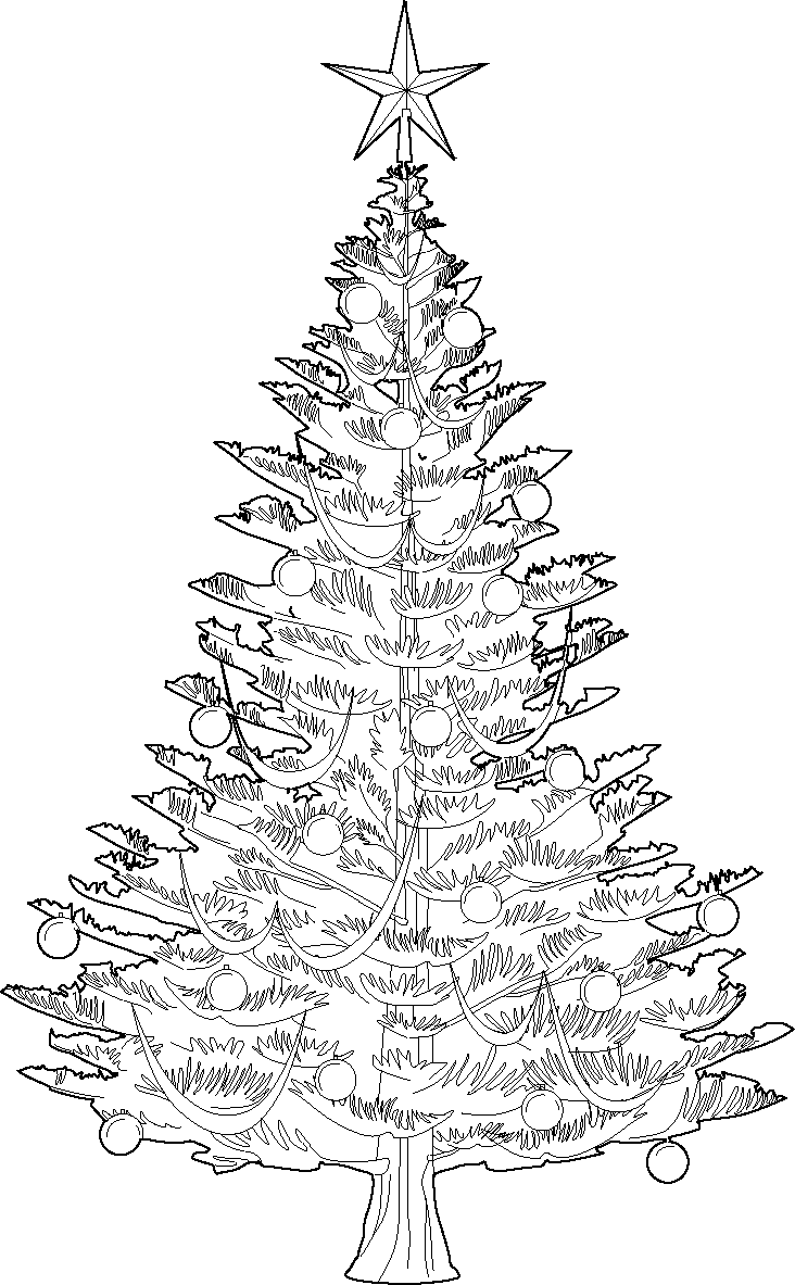 732x1183 A Dashing Dwg Christmas Tree Vector Trees
