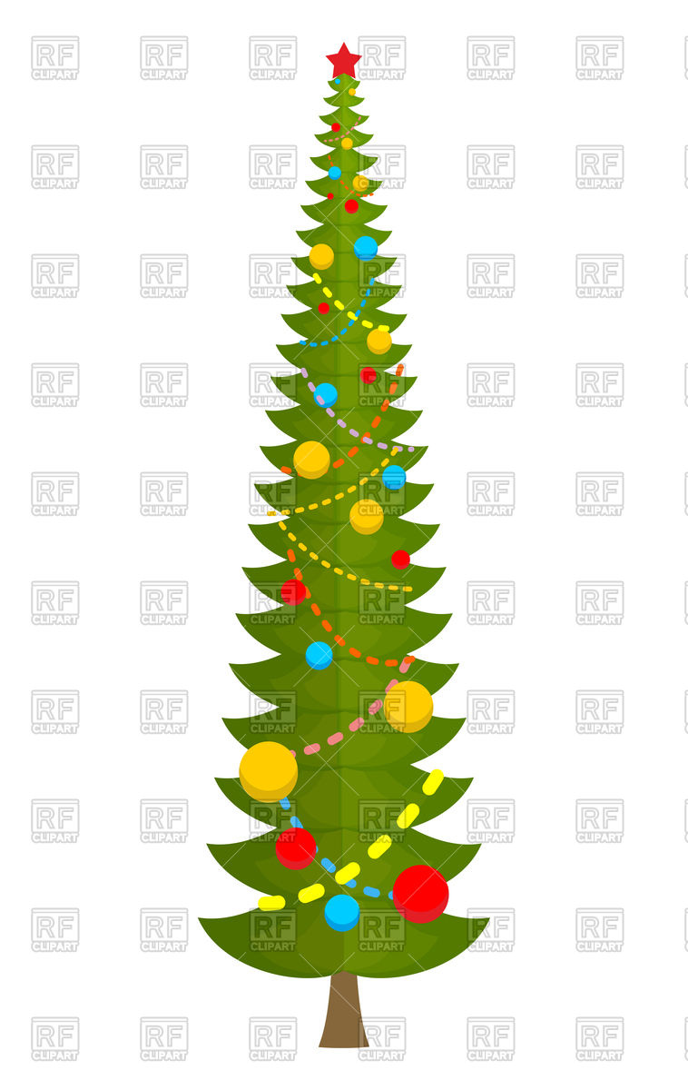 758x1200 Big Christmas Tree Vector Image Of Icons And Emblems Popaukropa