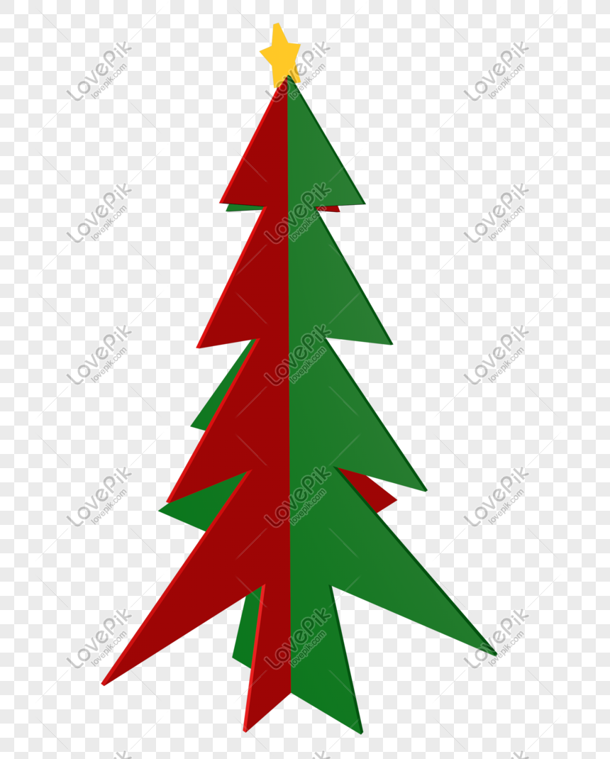 860x1070 Red Green Christmas Tree Vector Png Image Picture Free Download