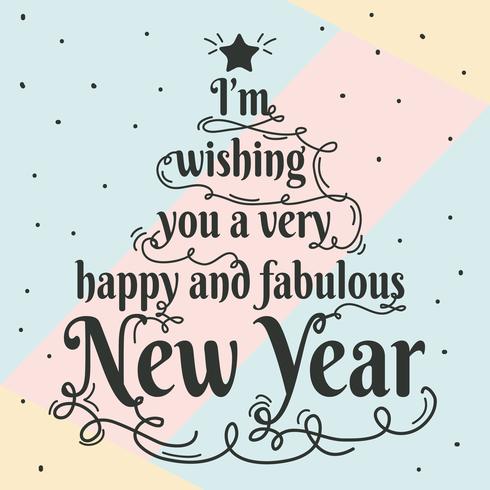 490x490 Happy And Fabulous New Year Typography Vector