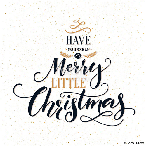 500x500 Have Yourself A Merry Little Christmas Typography Greeting Card