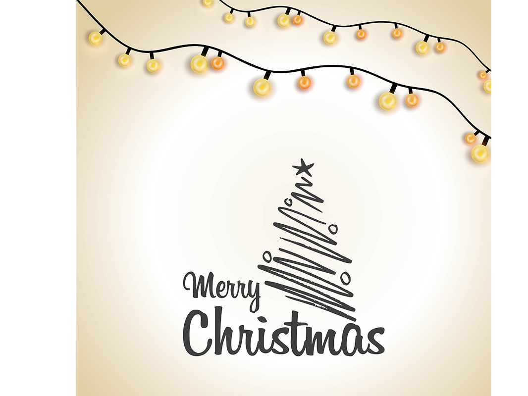 1066x800 Merry Christmas Typography Lighting Vector