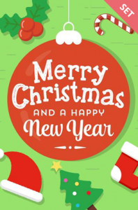 198x300 Very Merry Free Christmas Vectors Graphicmama Blog
