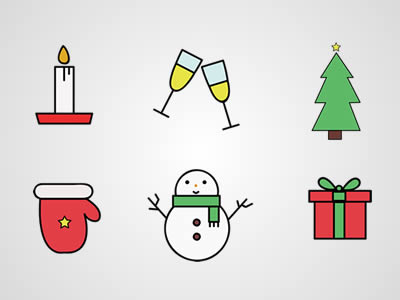 400x300 Free Christmas Vector Icon Graphics Pack