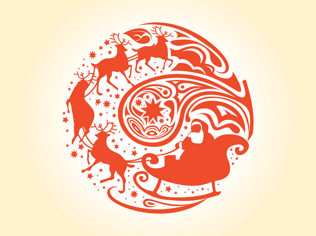 1024x765 Round Christmas Vector Vector Art Graphics