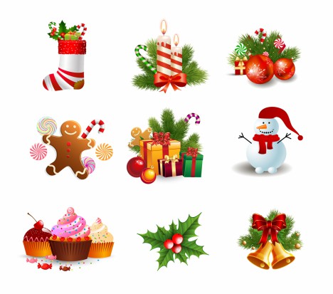468x413 Christmas Object Element Vector Art Vectors Stock In Format