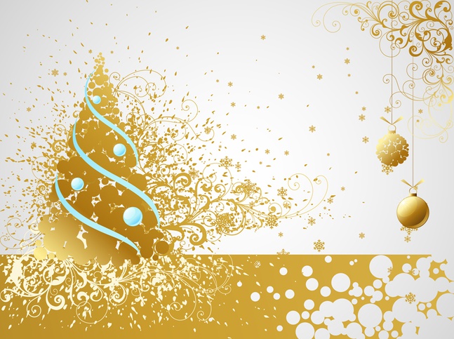 647x483 Golden Christmas Vector Card Free Over Millions Vectors, Stock