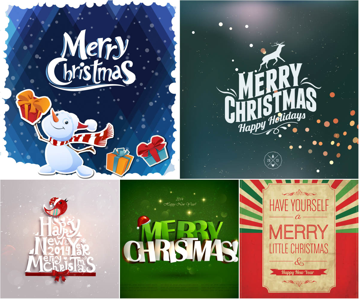 1200x1000 Merry Christmas Greeting Cards Vector Clipart Free Download