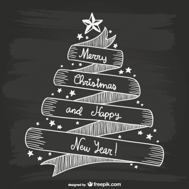 626x626 Black And White Christmas Card Vector Free Download