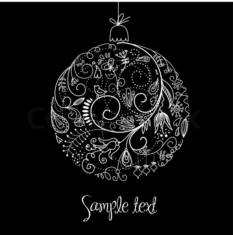794x800 Vector Black And White Christmas Images