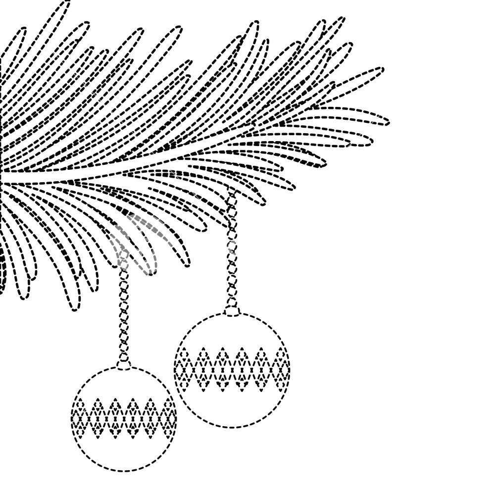 1000x1000 Dotted Shape Garland With Circle Balls Decoration To Christmas