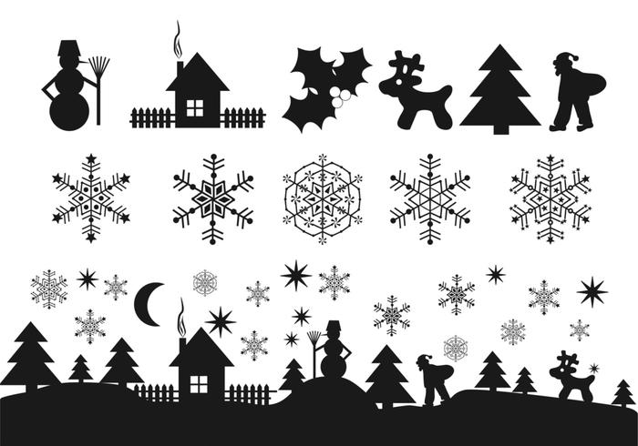 Christmas Vector Black And White at Vectorified.com  Collection of
