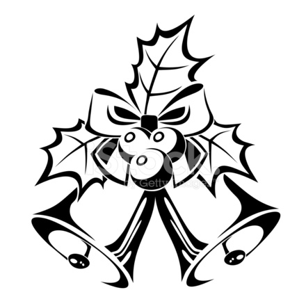 440x440 Black Silhouette Of Christmas Vector Stock Vector