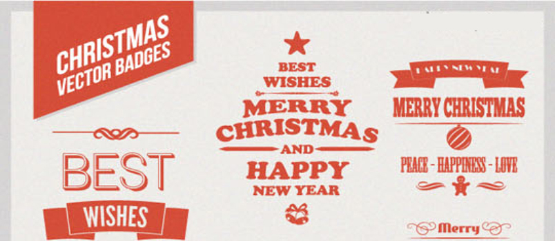 804x350 Free Download Christmas Vector Badges Designbeep