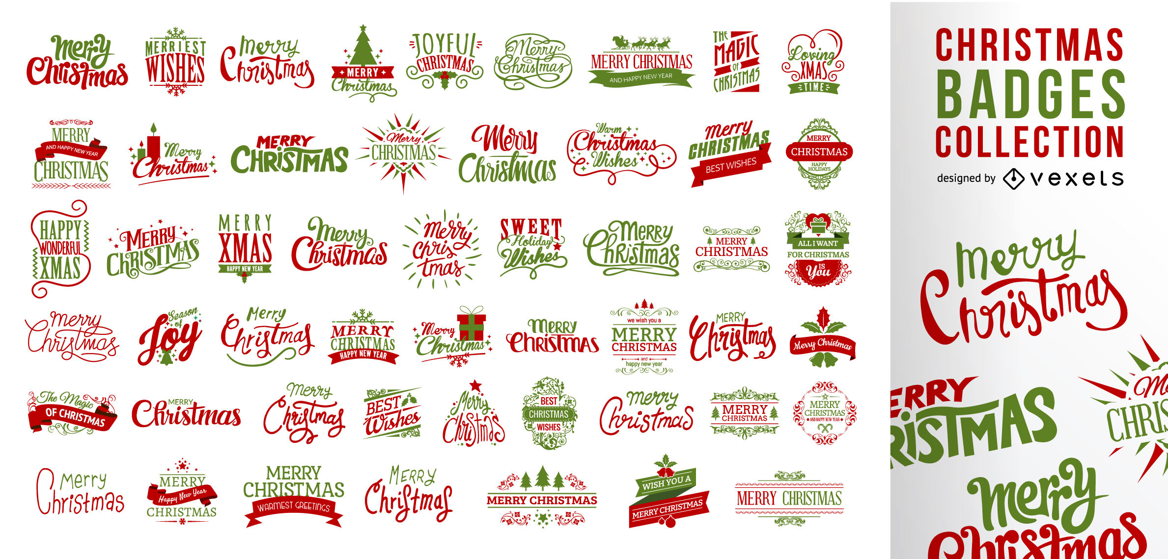 2378x1140 Huge Collection Of Christmas Badges