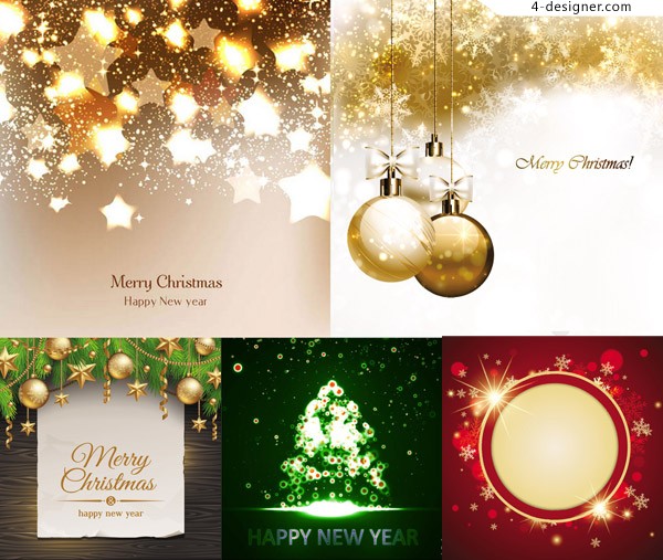 600x507 Designer Golden Christmas Ball Hanging Creative Design Vector