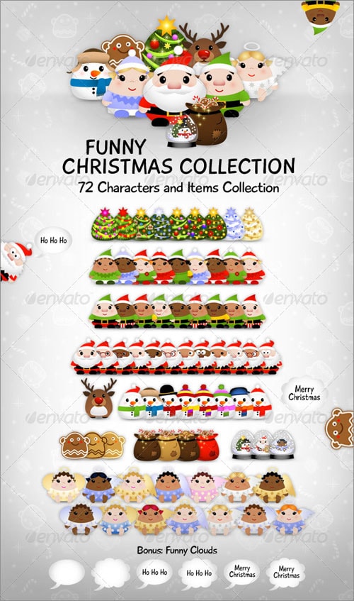 500x847 Amazing Packs Of Free And Premium Christmas Vector Graphics