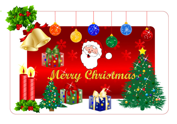 575x404 Free Merry Christmas Vector Graphics The Design Work