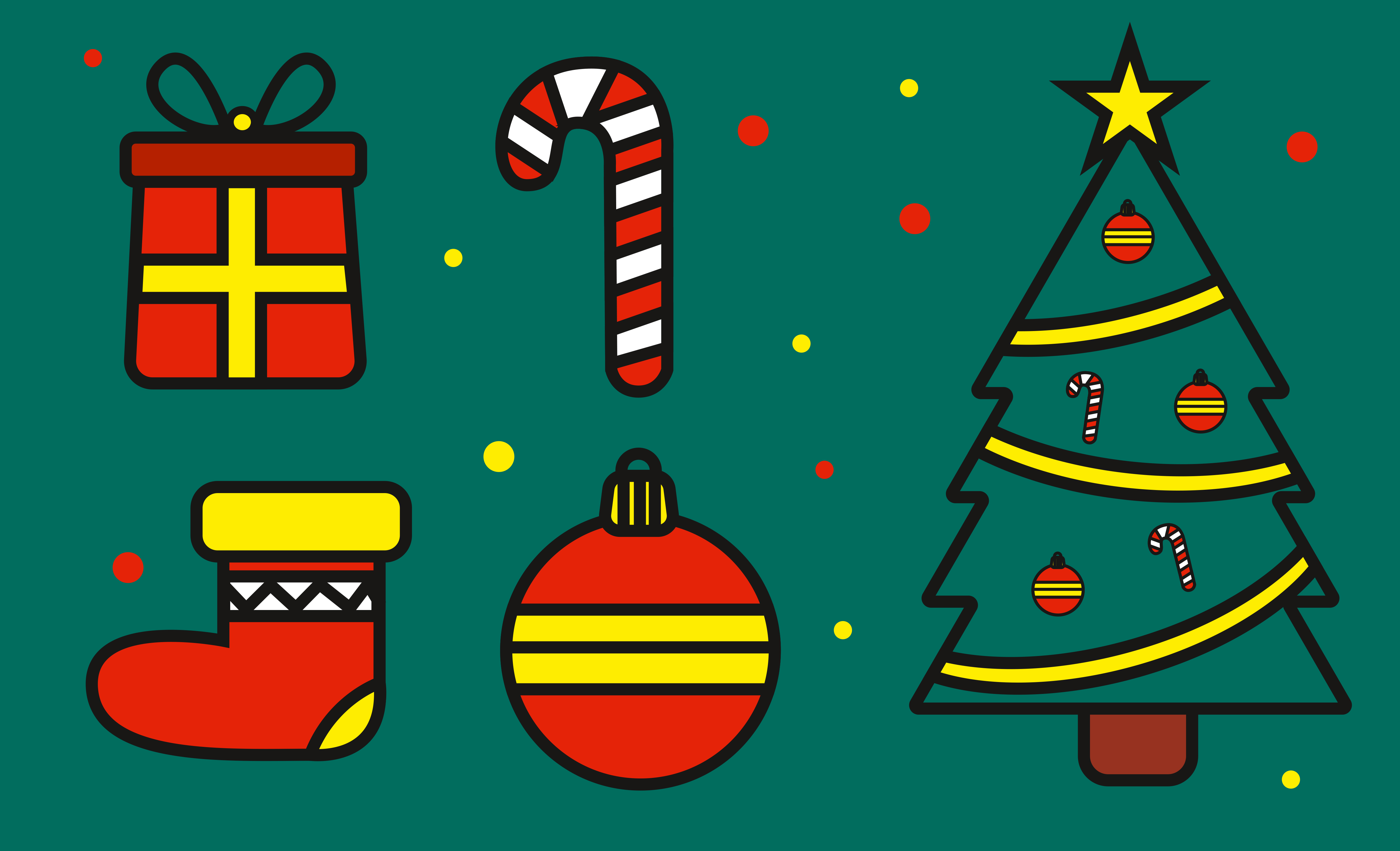 Freebies Free Little Christmas Vector Set 5053x3072 Freebies Free Little Christmas Vector Set