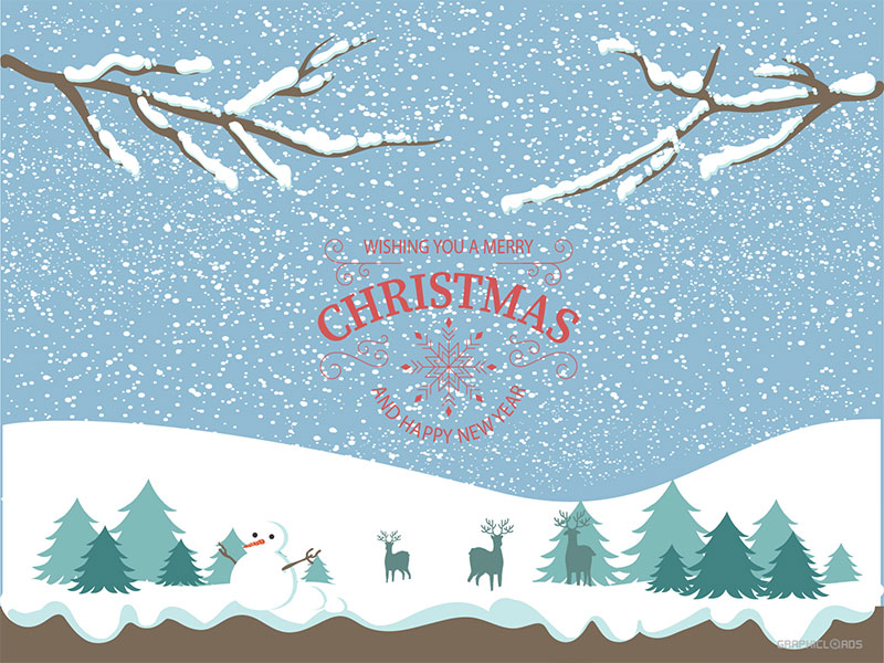 800x600 Merry Christmas Vector Wallpaper