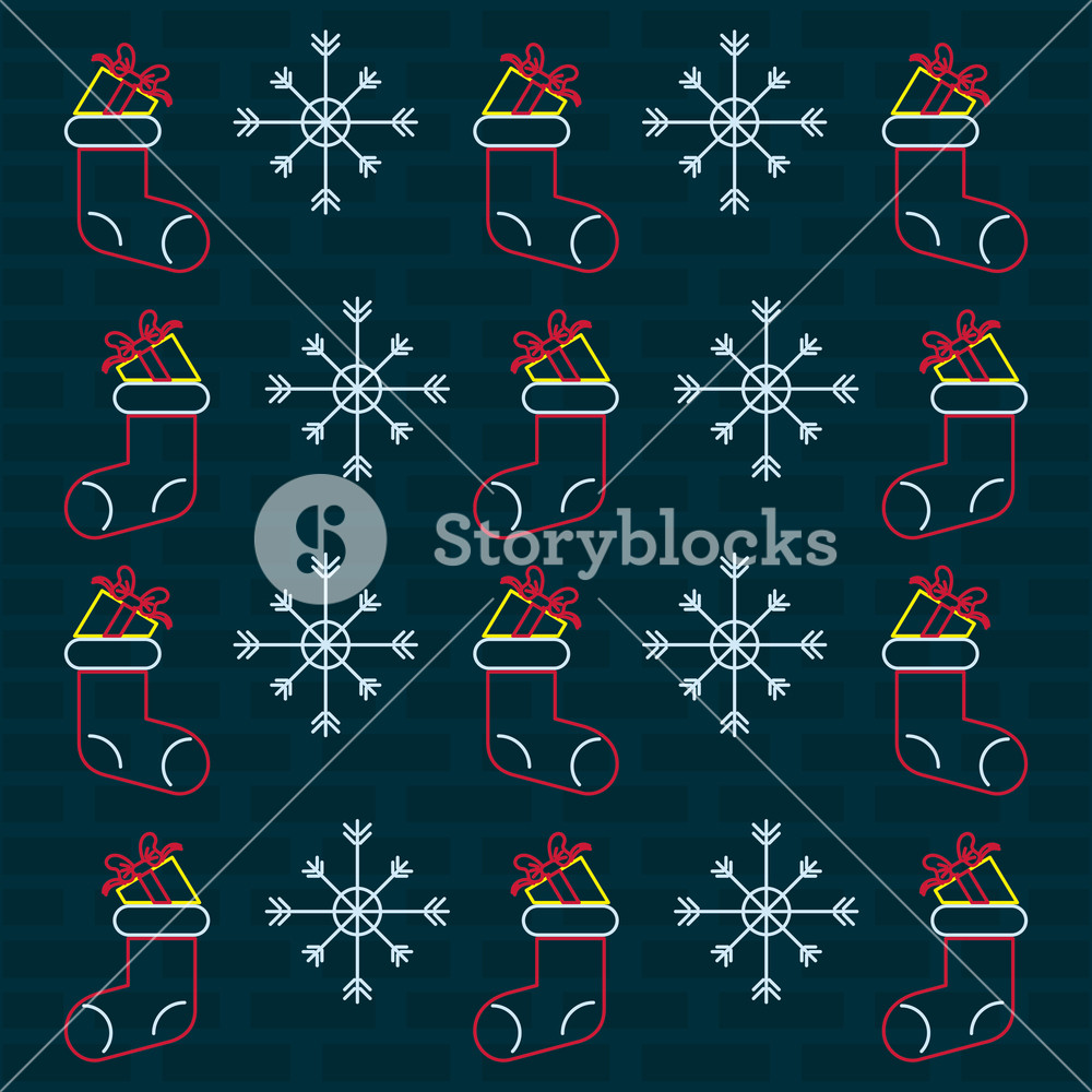 1000x1000 Merry Christmas Wallpaper Snowflake Sock Brick Wall Background