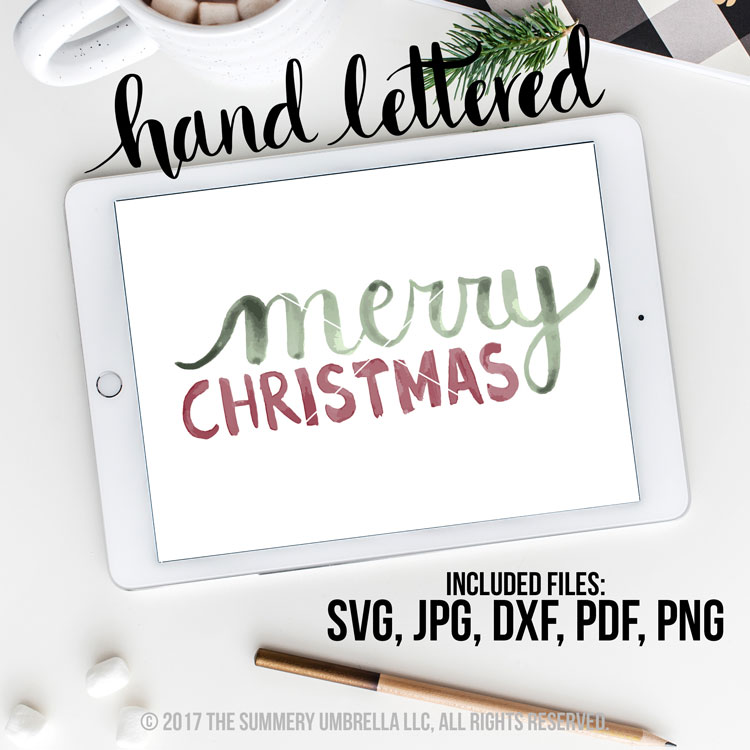 750x750 Merry Christmas Watercolor Vector Lz Cathcart