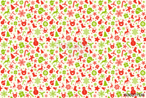 500x334 Christmas Wrapping Paper With Ornaments Vector Stock Image
