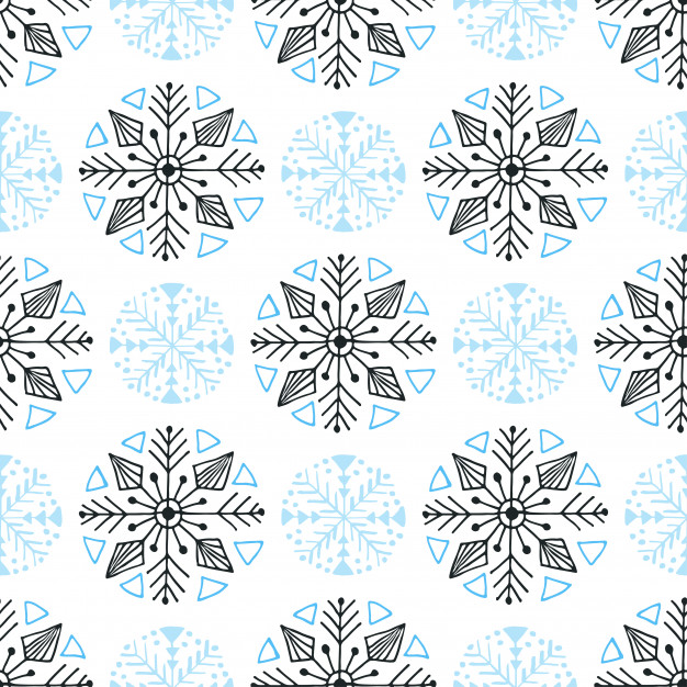 626x626 Snowflakes Seamless Pattern Winter Background Decoration