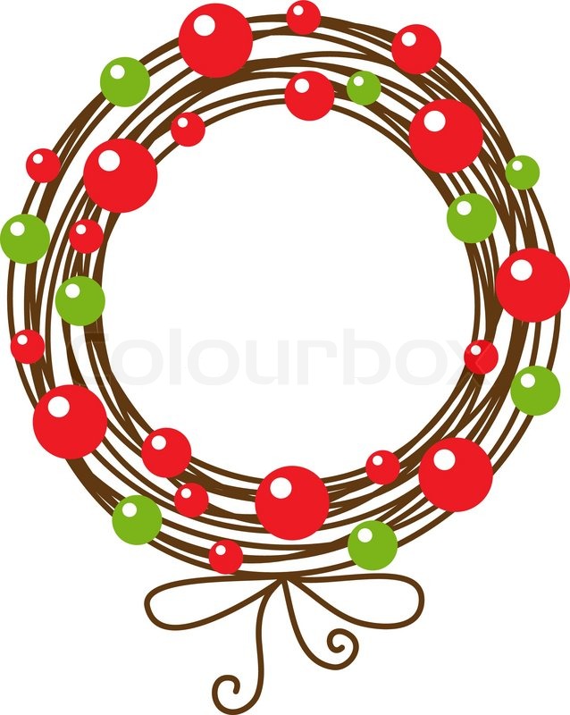 638x800 Abstract Christmas Wreath Clipart