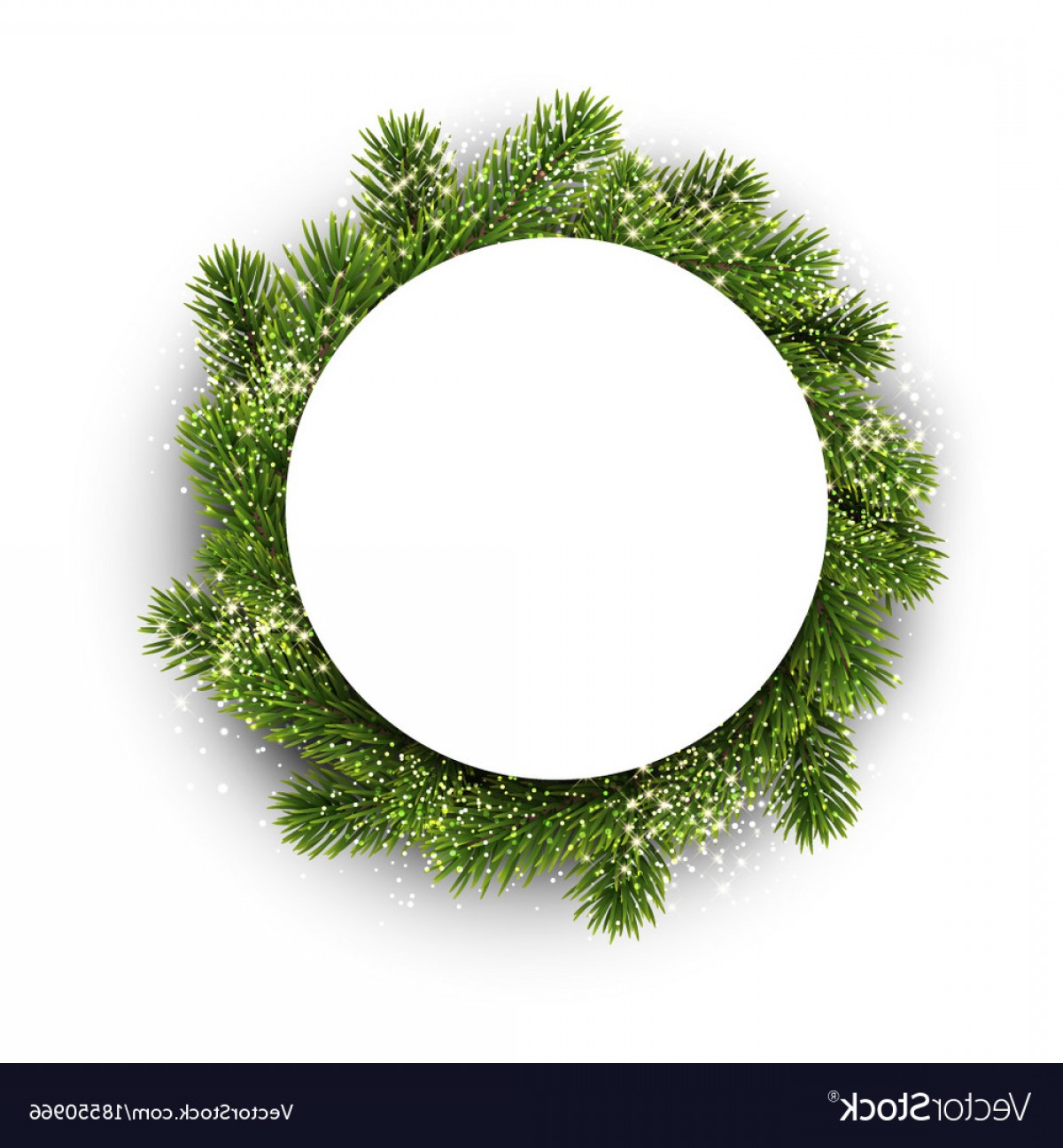 1200x1296 White Round Background With Christmas Wreath Vector Cultracing