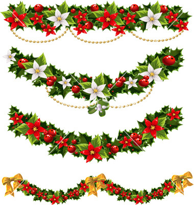 Free Vector Christmas Garland Images 380x400 Free Vector Christmas Garland Images