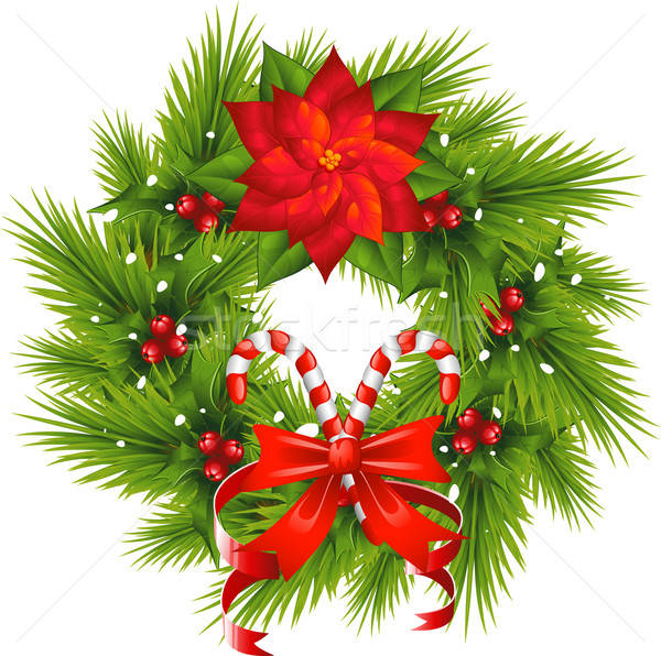 Christmas Wreath Vector Illustration Marina Lvova 600x596 Christmas Wreath Vector Illustration Marina Lvova