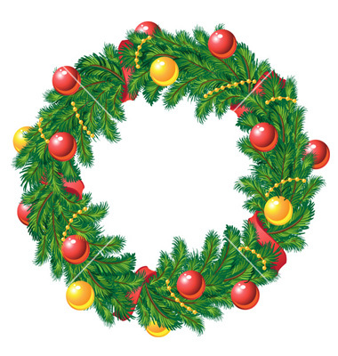 Christmas Wreath Vector 380x400 Christmas Wreath Vector